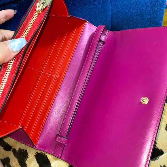 SOLD - Louboutin Studded Hot Pink Wallet - Picture 2 of 2